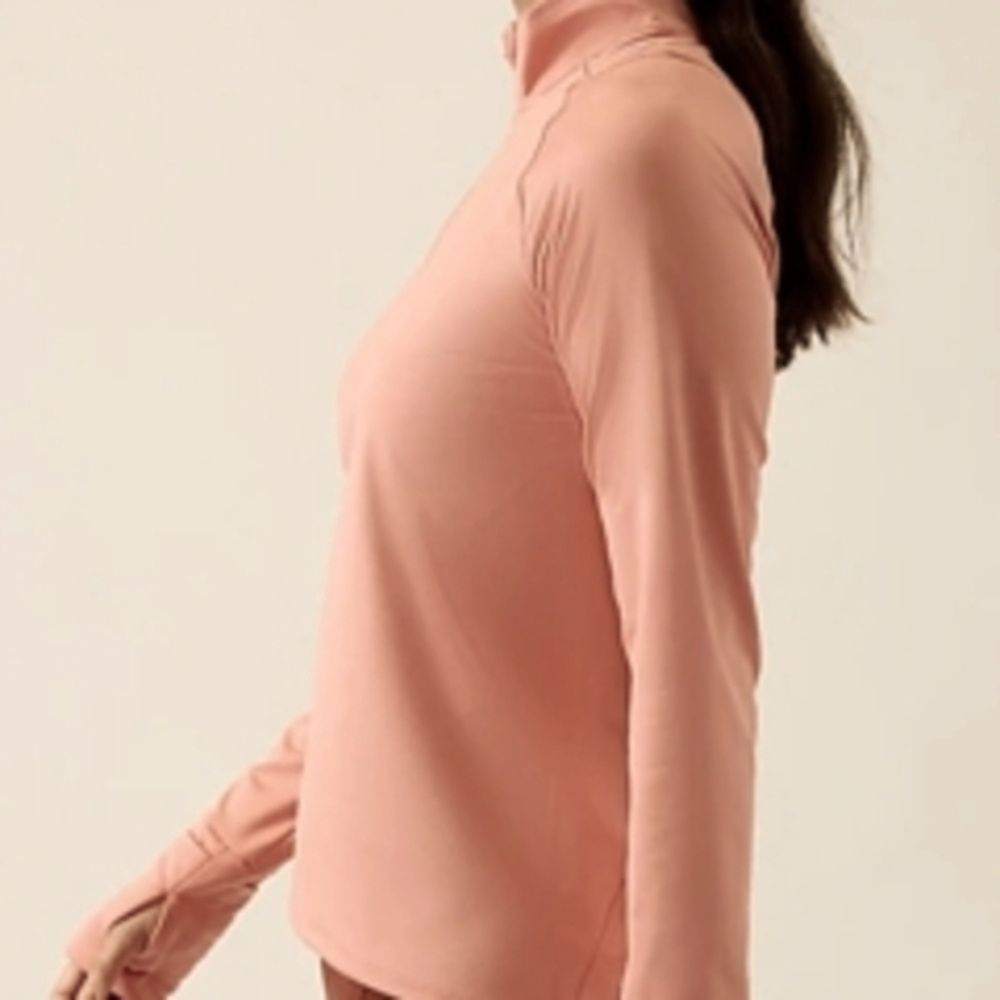 Athleta Whistler Half Zip Active Long Sleeve Top Small